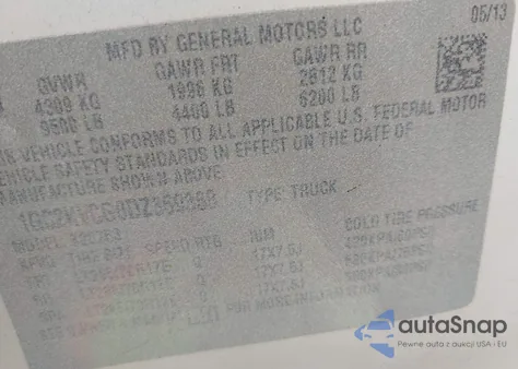 2013 Chevrolet Silverado 2500Hd Work Truck z USA, uszkodzony, nr VIN 1GC2KVCG0DZ369368